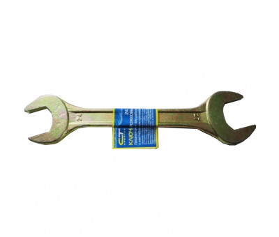 Ключ рожковый 24x27 мм, желтый цинк СибрТех 14314 в Алматы