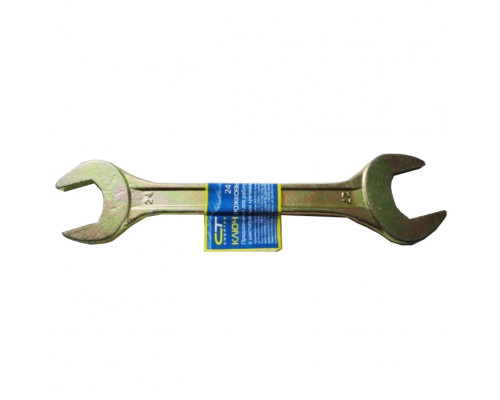 Ключ рожковый 24x27 мм, желтый цинк СибрТех 14314
