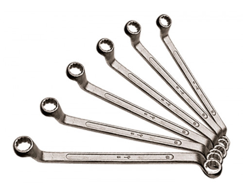 Набор ключей накидных, 6–17 мм, 6 шт., хромированные Sparta 153305