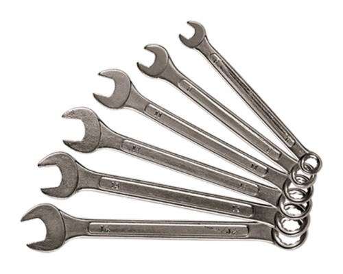 Набор ключей комбинированных, 6 - 17 мм, хромированные, 6 шт. Sparta 154305