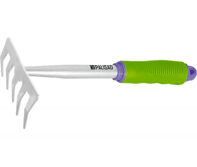 Грабли 5 зубьев, 110x280мм, обрезненная рукоятка, может использоваться с удлиненной ручкой 63016, 63017 Palisad 63003
