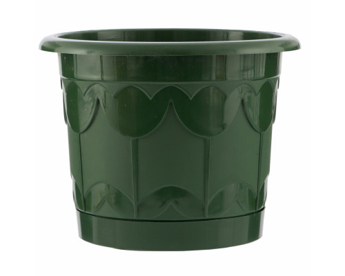 Горшок Тюльпан с поддоном, зеленый, 3,9 литра PALISAD