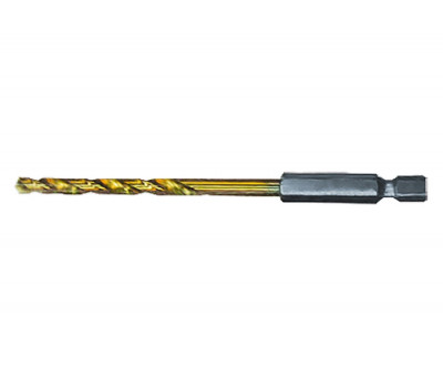 Сверло по металлу, 4.5 мм, HSS, нитридтитановое покрытие, 6-гранный хвостовик Matrix 717452 в Алматы