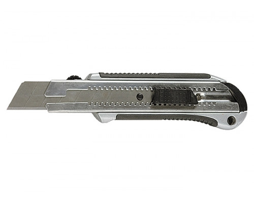 Нож, 25 мм, выдвижное лезвие, усиленная метал. направляющая, метал. обрезин. ручка Matrix Master 78959