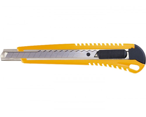 Нож,9 мм, выдвижное лезвие, металлическая направляющая Sparta 78971