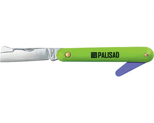 Нож садовый, 195 мм, складной, копулировочный, пластиковая рукоятка, пластик. расщепитель Palisad 79008