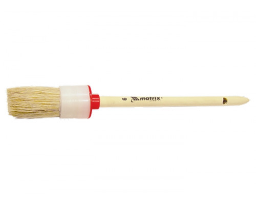 Кисть круглая №12 (45 мм), натуральная щетина, деревянная ручка Matrix 82082