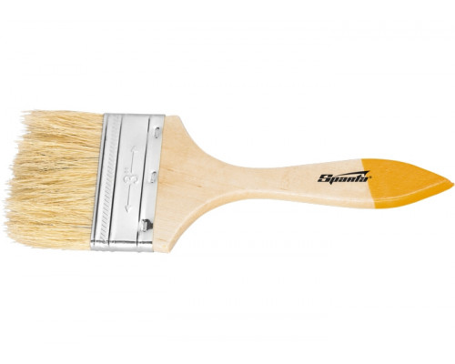 Кисть плоская Slimline 1,5" (38 мм), натуральная щетина, деревянная ручка Sparta 824255