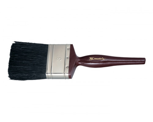 Кисть плоская "Декор" 3/4" (20 мм), натуральная черная щетина, деревянная ручка Matrix 82615