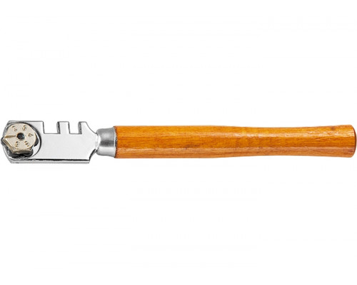 Стеклорез 6-роликовый с деревянной ручкой Sparta 872235