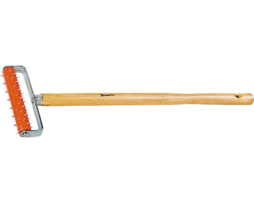 Валик для гипсокартона, 150 мм, игольчатый, деревянная ручка 500 мм Matrix 87901