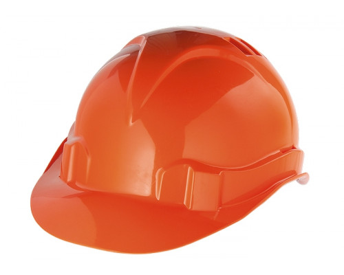Каска защитная из ударопрочной пластмассы, оранжевая СибрТех 89113