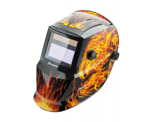 Щиток защитный лицевой (маска сварщика) с автозатемнением, пламя Matrix 89137