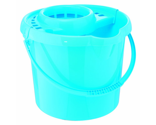 Ведро пластмассовое круглое с отжимом 12л, голубое ТМ Elfe TM 92964